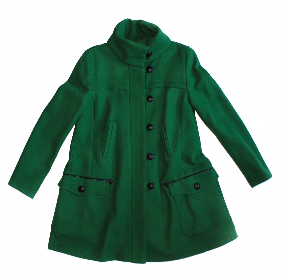 Зеленое пальто ASOS, размер UK8 (42)