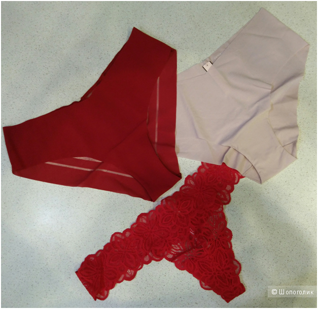 Бесшовные трусики Victoria`s Secret 2шт и 1шт PINK (комплект из 3х шт) маркировка L