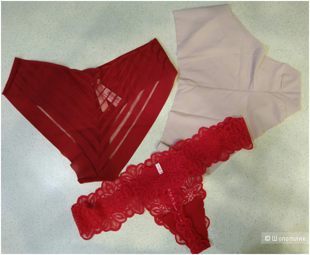 Бесшовные трусики Victoria`s Secret 2шт и 1шт PINK (комплект из 3х шт) маркировка L