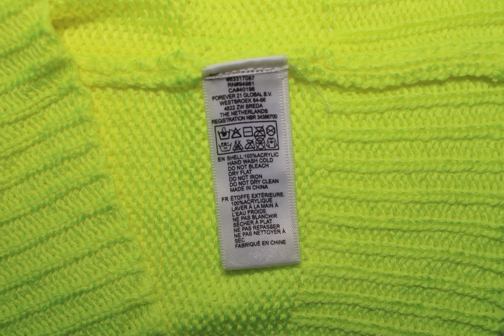 Неоновый свитер forever21, размер S (42-44)