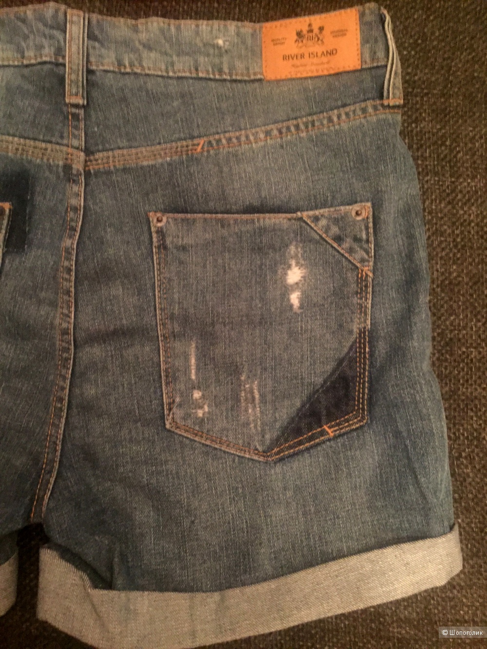 Джинсовые шорты River Island. UK12 44 - 46 размер