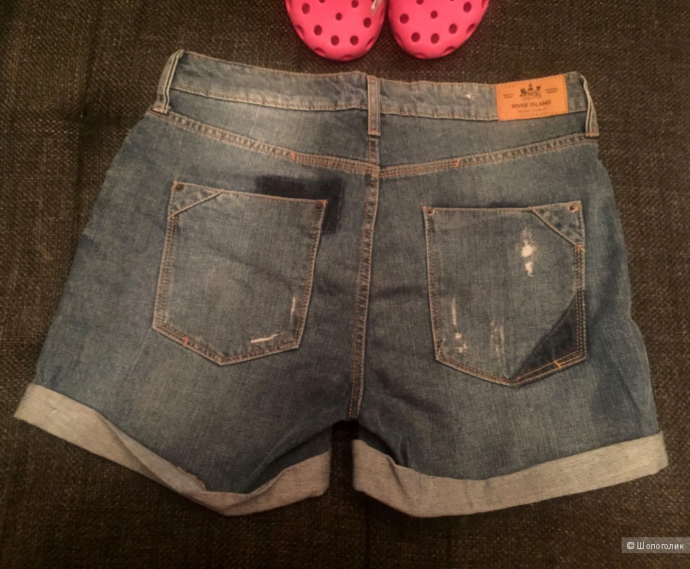 Джинсовые шорты River Island. UK12 44 - 46 размер