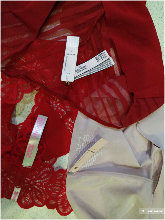 Бесшовные трусики Victoria`s Secret 2шт и 1шт PINK (комплект из 3х шт) маркировка L