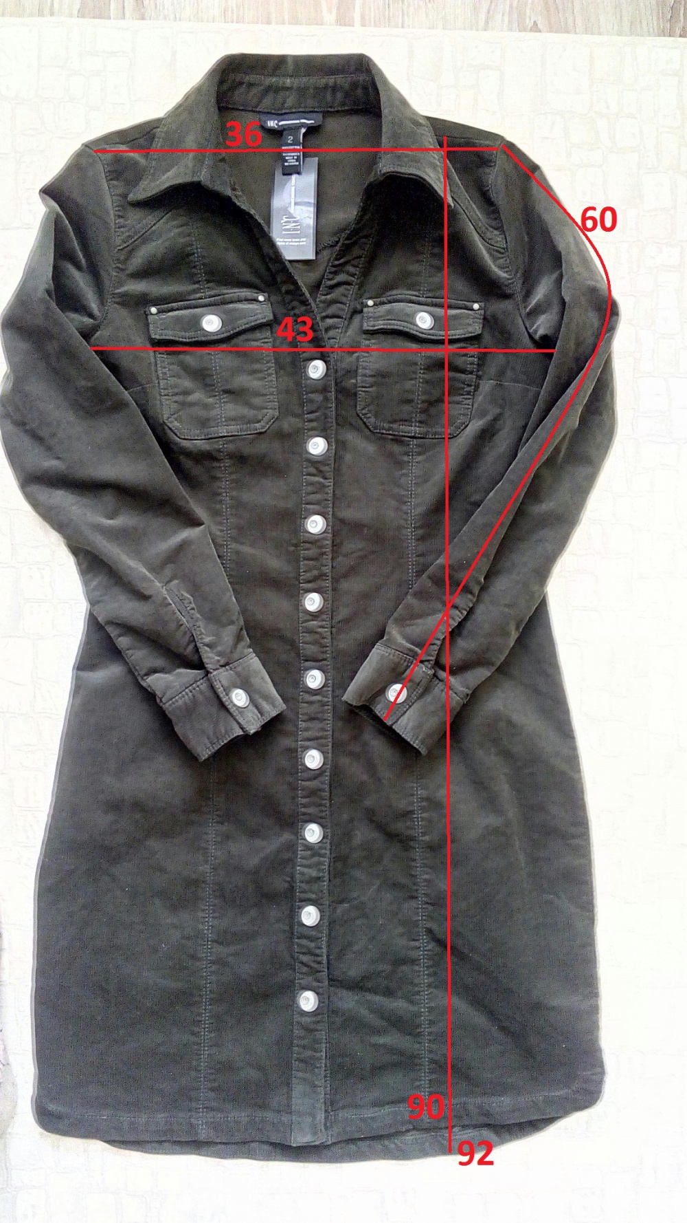 Платье-рубашка I.N.C., размер 2 (42-44)