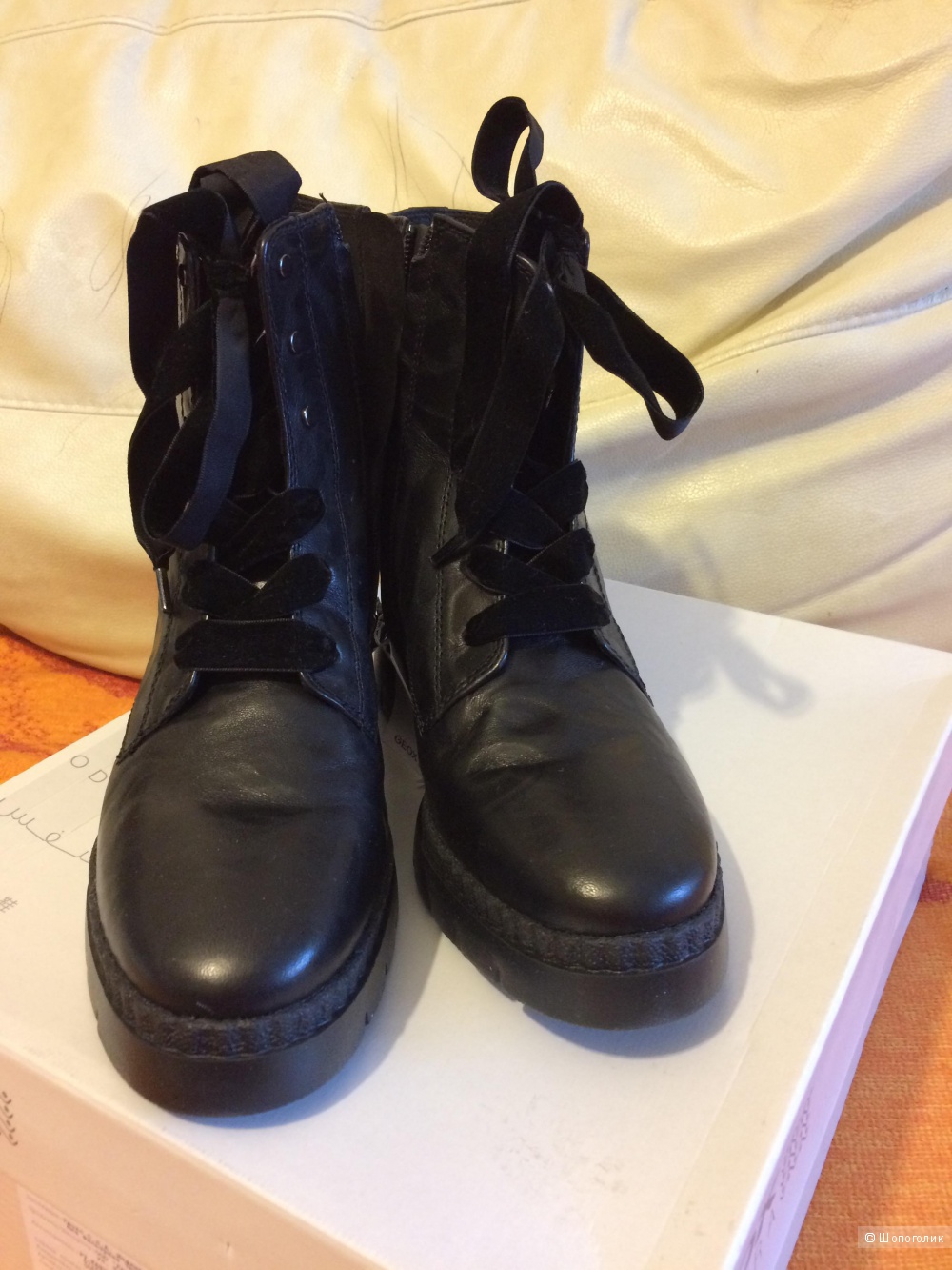 Ботинки чёрные  Geox размер 38