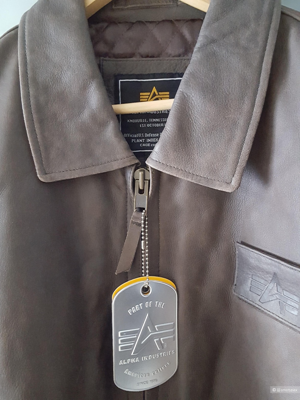 Кожаная куртка бомбер Alpha Industries CWU 45P