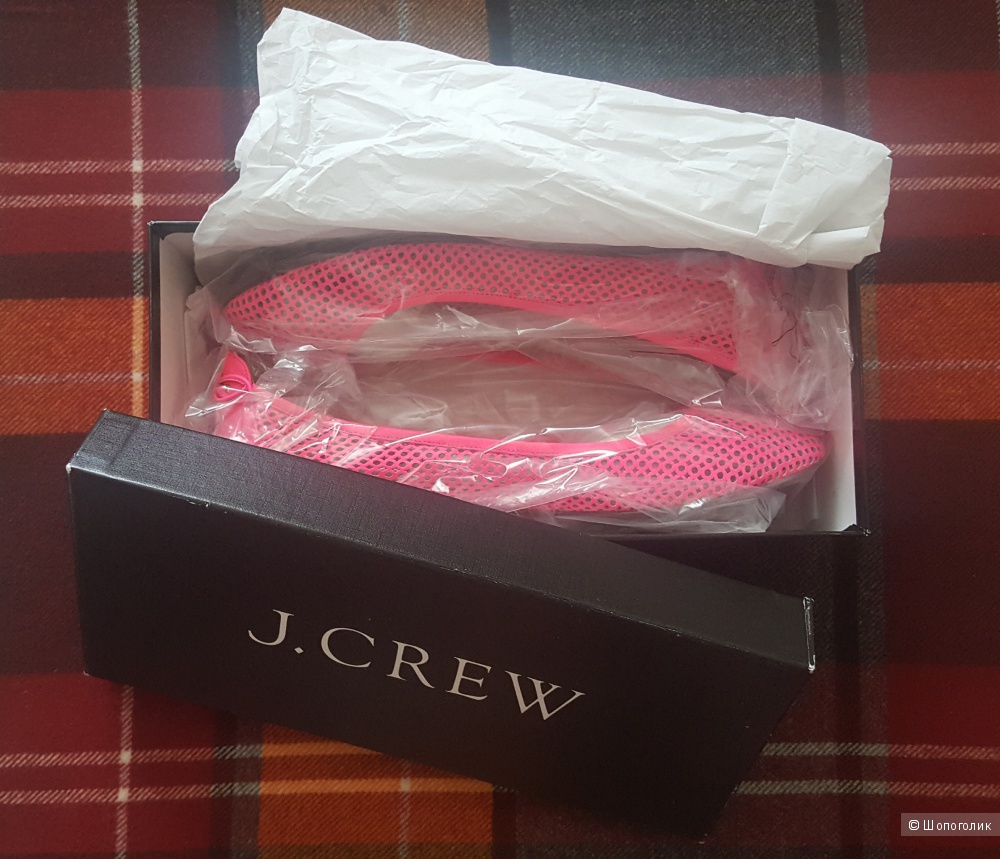 Балетки неоново-розовые Jcrew р. 9.5 US