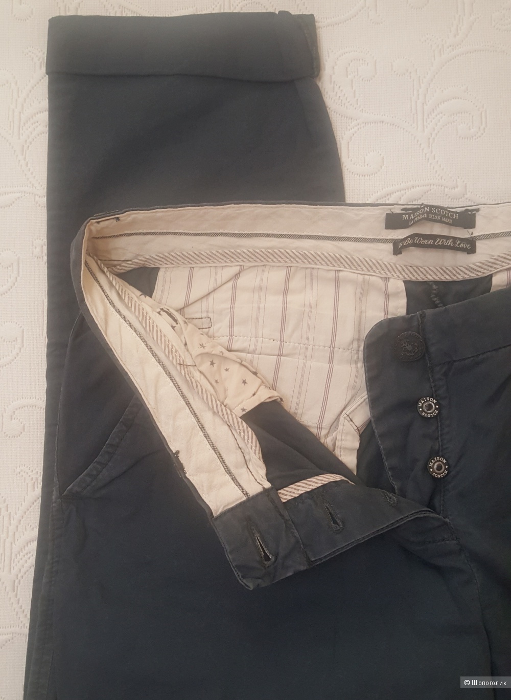 Брюки-чиносы Maison Scotch р. 32/32, цвет синий
