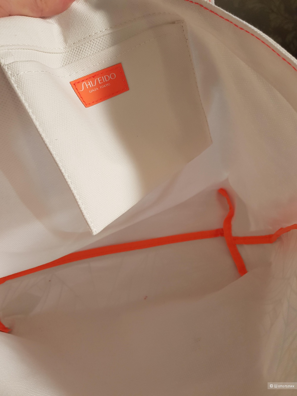 Пляжная сумка с косметичкой,Shiseido, 100% хлопок