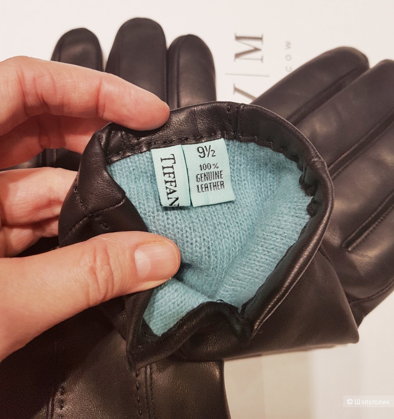 TIFFANY мужские кожаные перчатки р.9.5