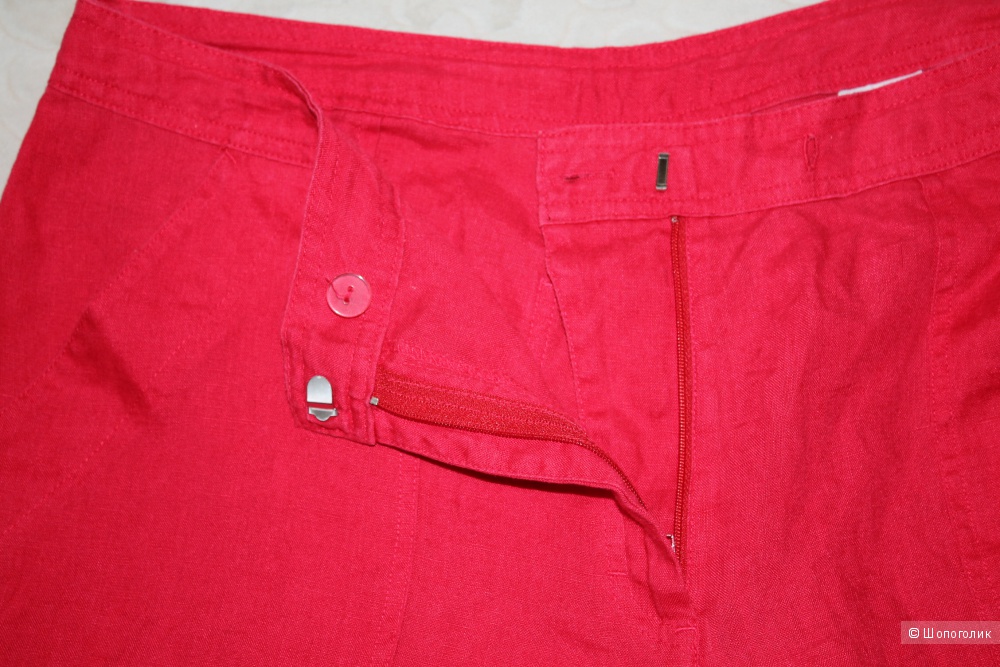 Льняные брюки бренда H&M, размер 48-50-52
