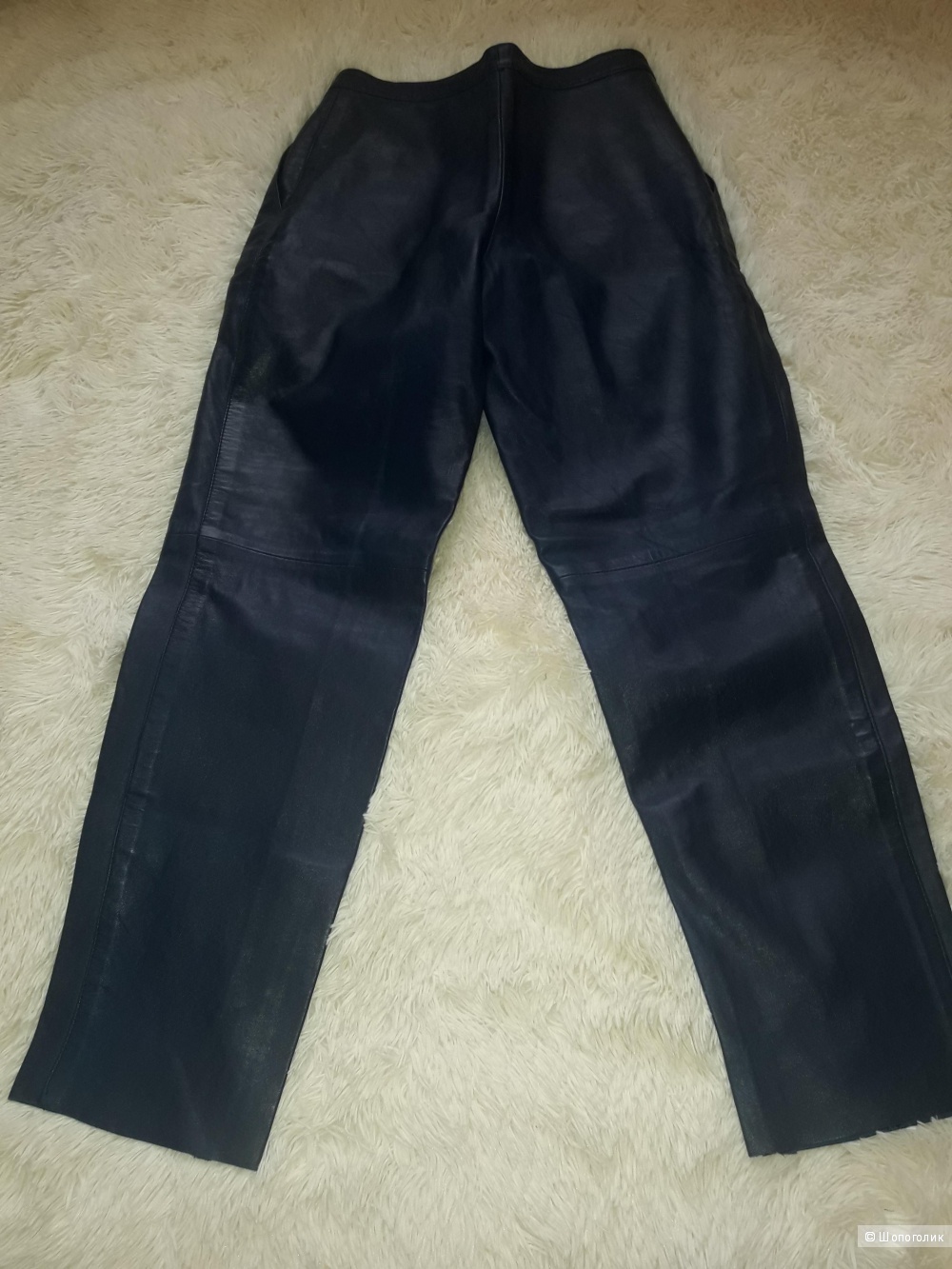 Женские кожаные брюки размер 44-46