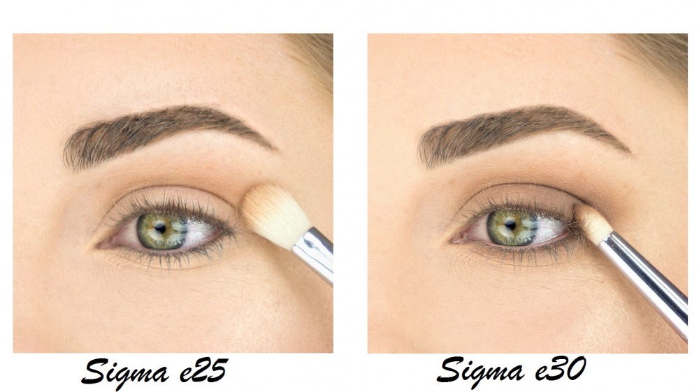 Кисти для макияжа Sigma E25 + E30 (сет из двух штук), full size