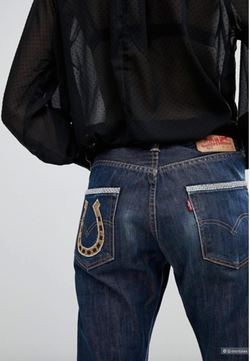 Джинсы-бойфренды Reclaimed Vintage Revived Levis, р. 48 (W36/L30