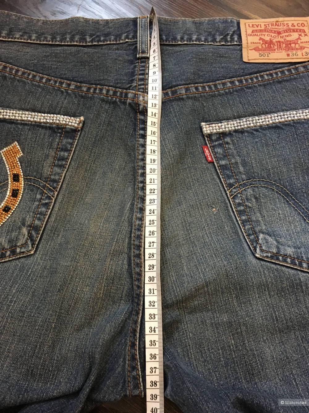 Джинсы-бойфренды Reclaimed Vintage Revived Levis, р. 48 (W36/L30