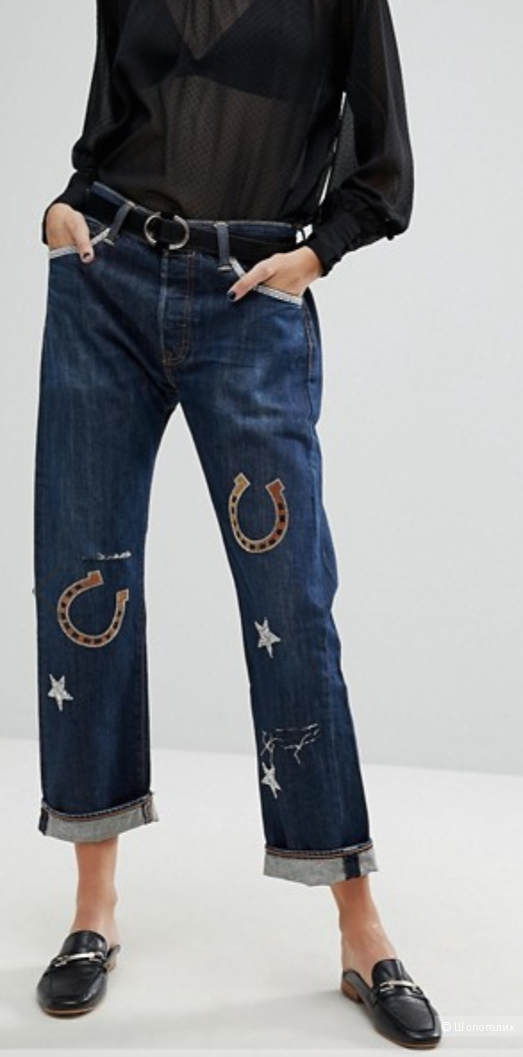 Джинсы-бойфренды Reclaimed Vintage Revived Levis, р. 48 (W36/L30