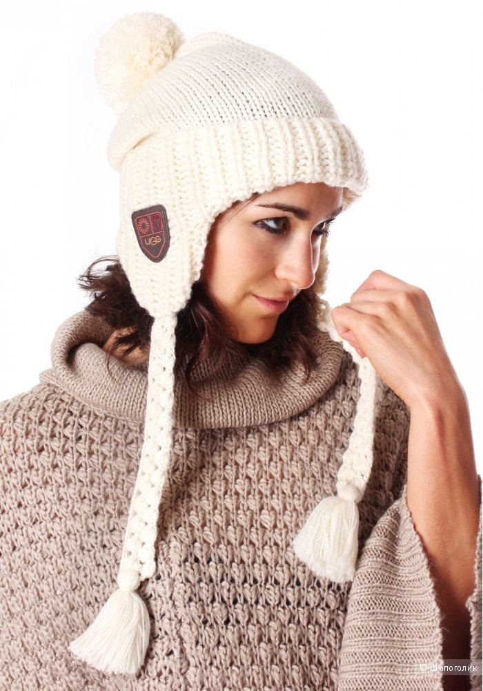 Шапка UGG® Aviator Bobble Womens Knitted Hat