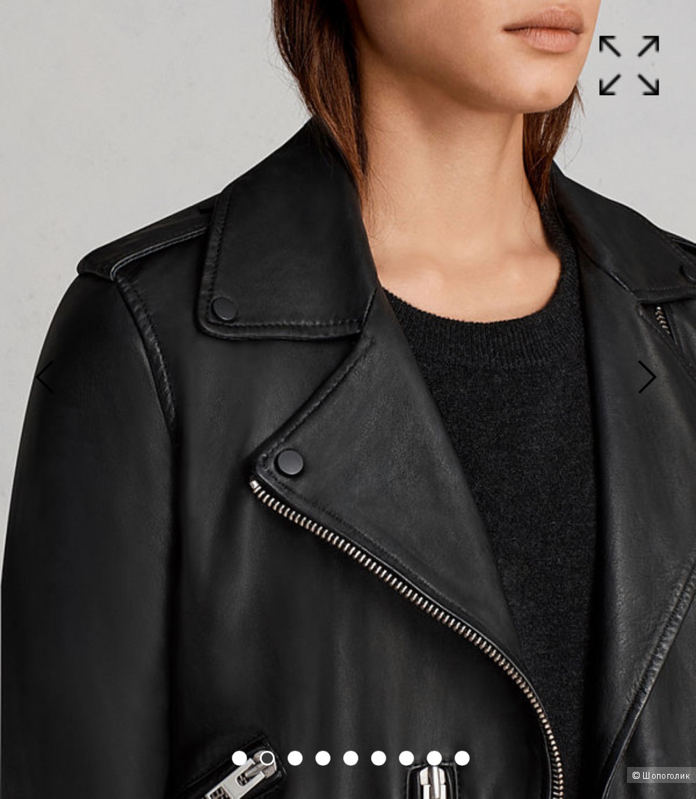 Кожаная куртка Allsaints. Размер 10UK(S)
