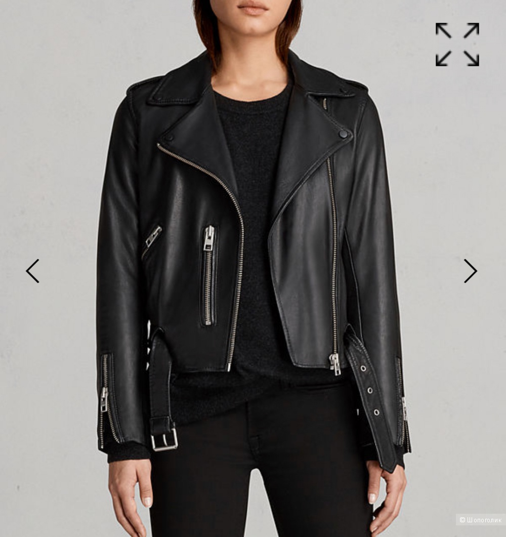 Кожаная куртка Allsaints. Размер 10UK(S)