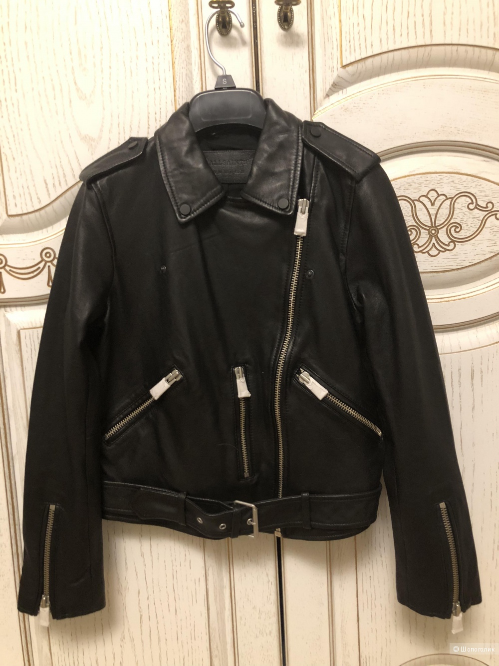Кожаная куртка Allsaints. Размер 10UK(S)