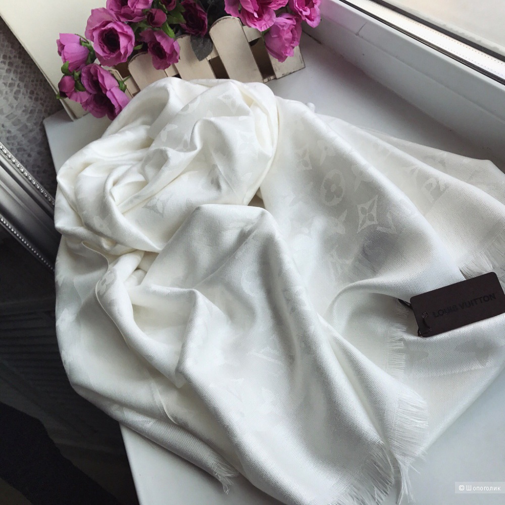 Шаль Louis Vuitton white, 140/140