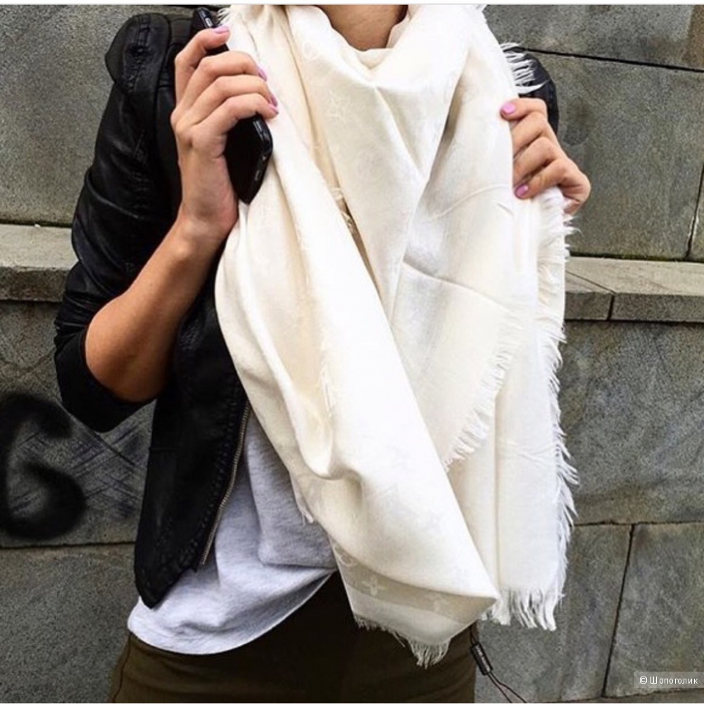 Шаль Louis Vuitton white, 140/140