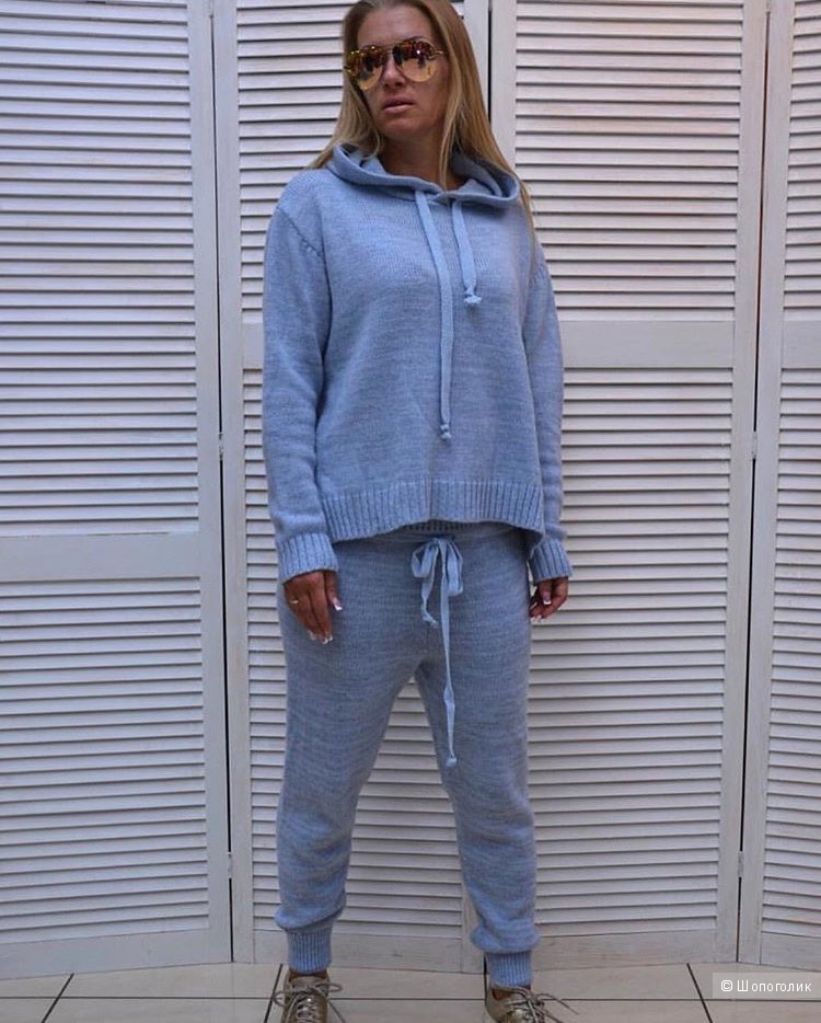 Костюм вязаный blue spruce, oversize