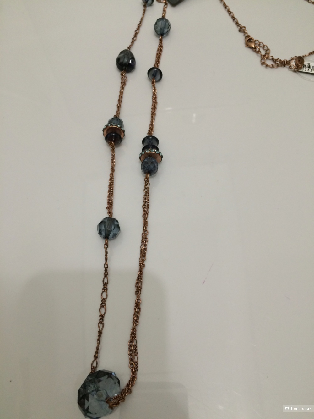 Длинное ожерелье от Pilgrim с хрусталем
