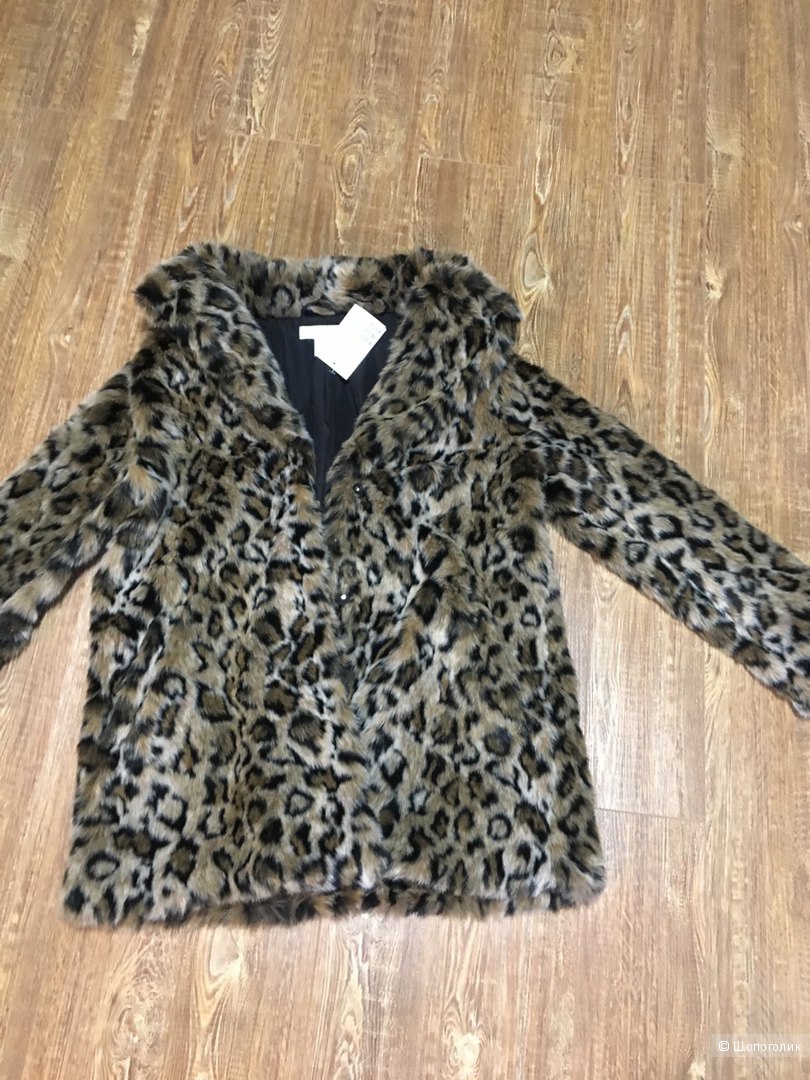 Леопардовое пальто HM 42 размер