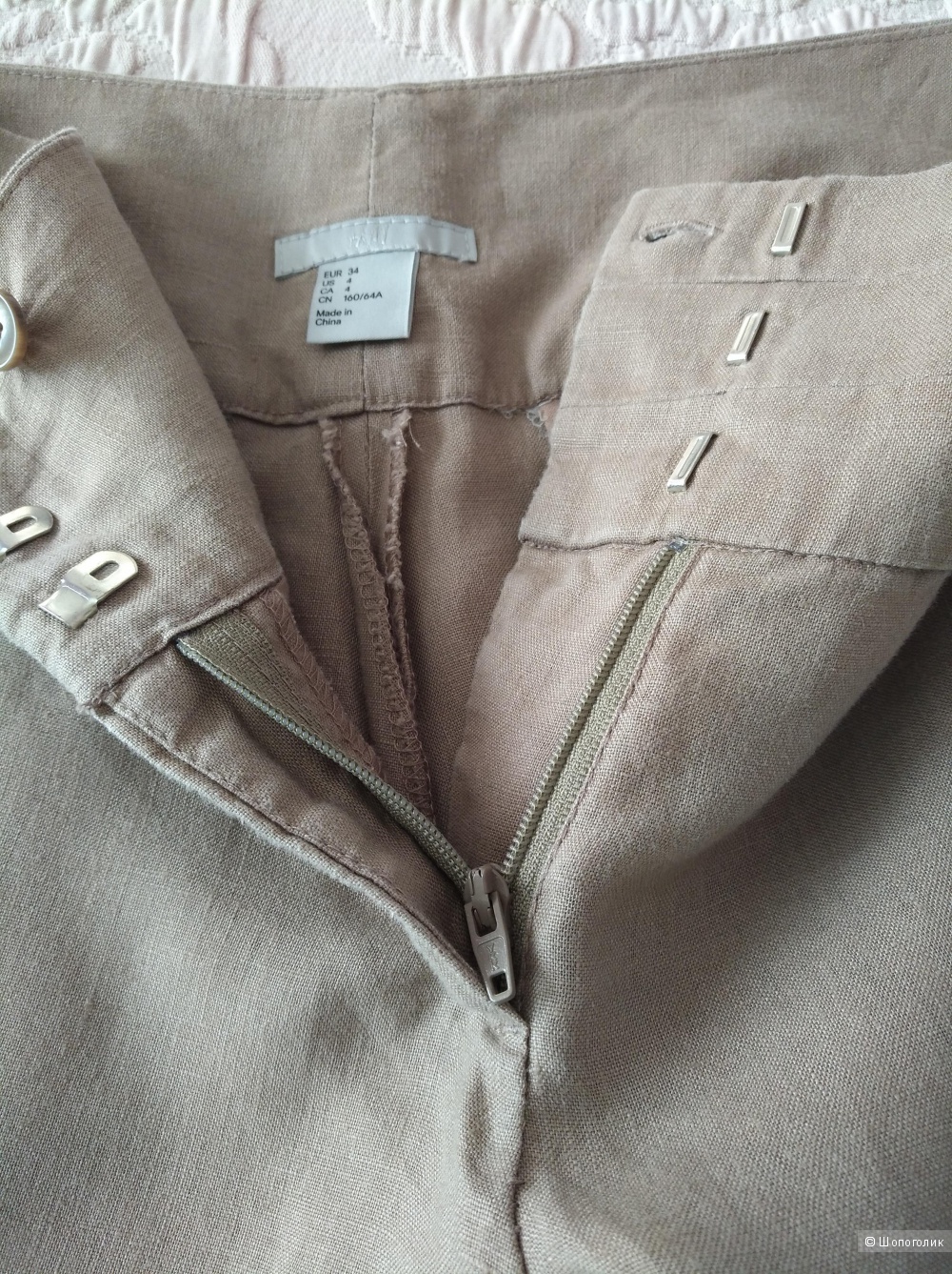 Льняные брюки H&M, EUR 34