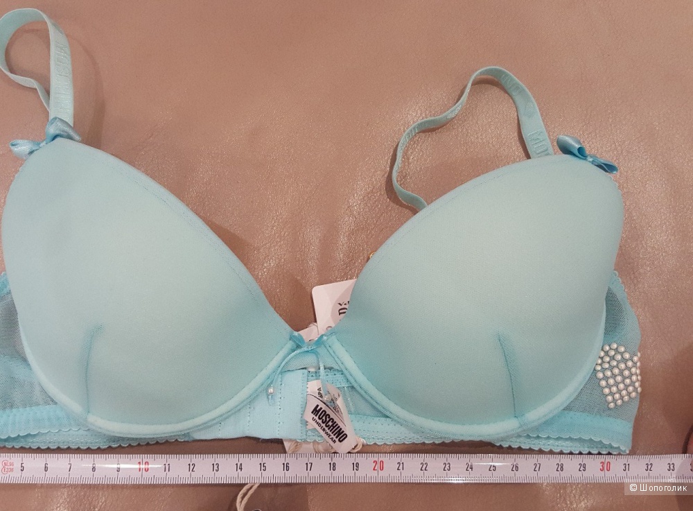 Бюстгалтер MOSCHINO UNDERWEAR Bra Sky blue, размер 2\65B