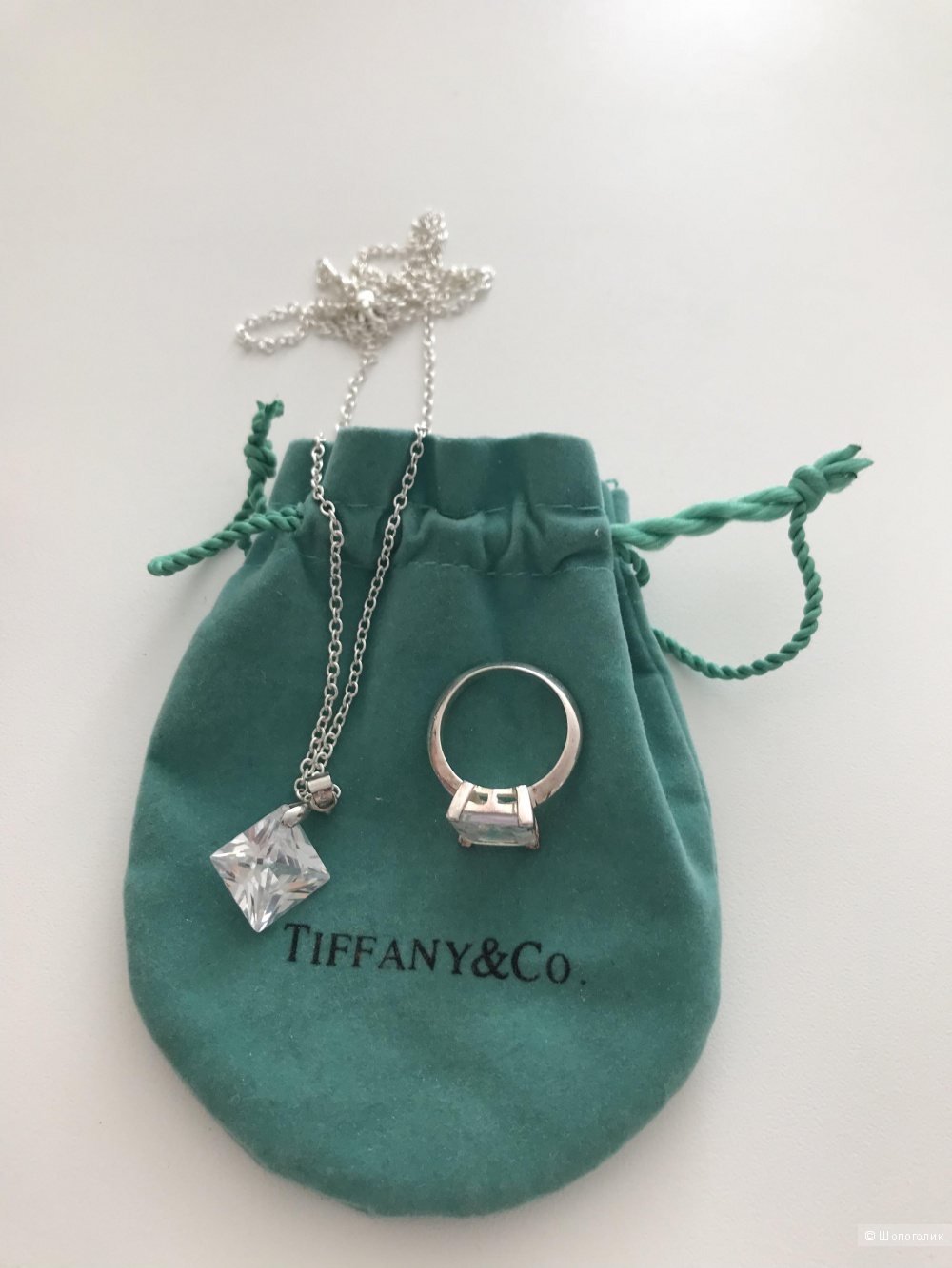 Сет бижутерии из кольца Tiffany и кулона