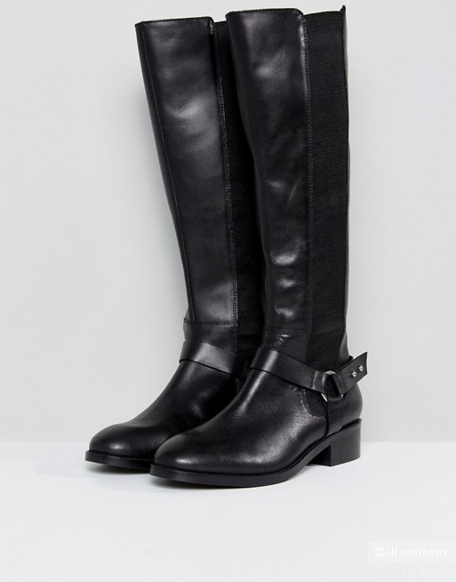 Кожаные сапоги для широкой стопы ASOS CURIOUS 6 uk, 39 eur