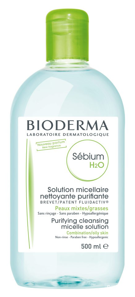 Bioderma Sebium H2O, мицеллярный раствор,500ml