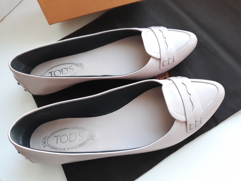 Кожаные лоферы Tods, р 37.5- 38