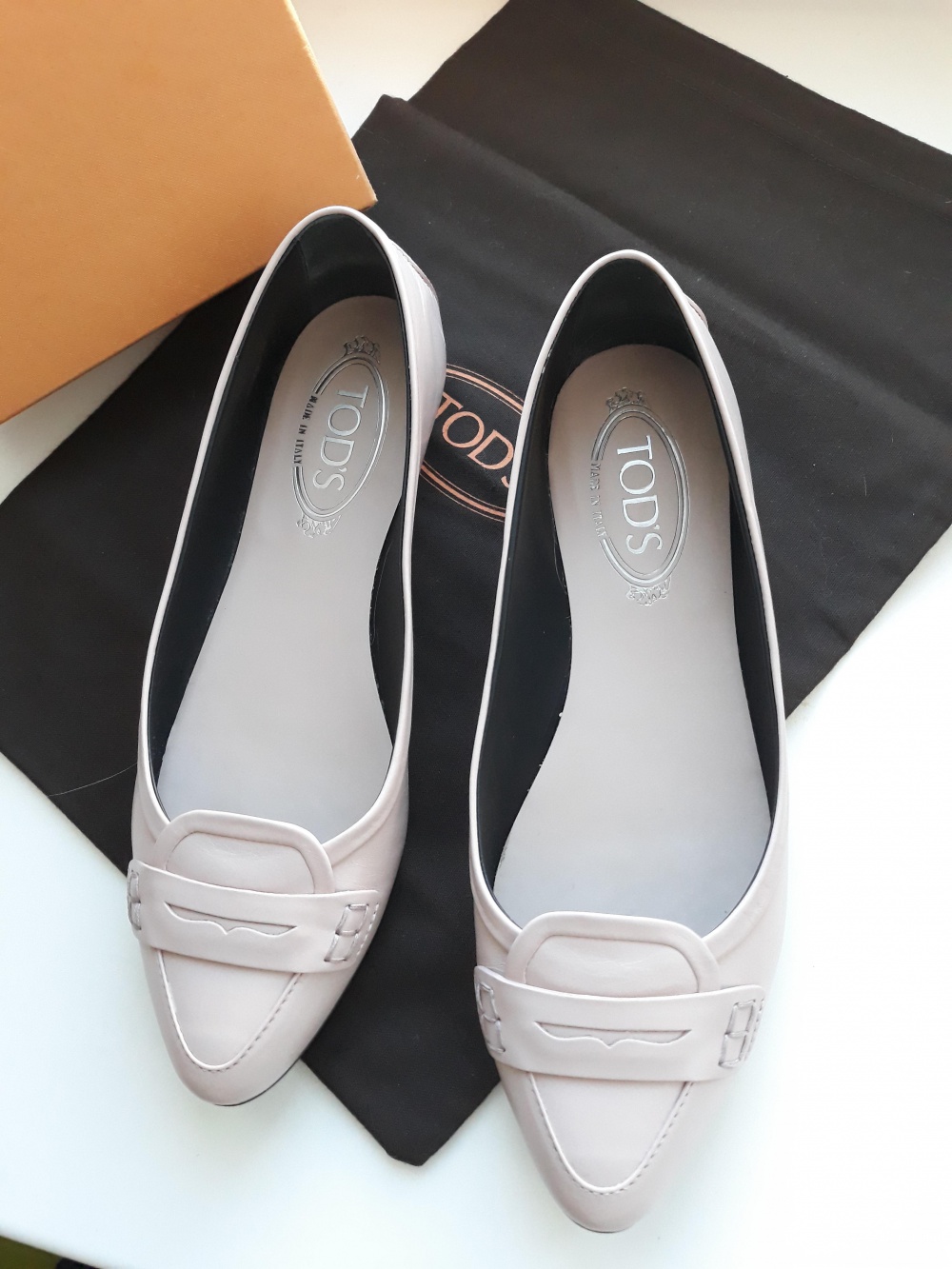 Кожаные лоферы Tods, р 37.5- 38