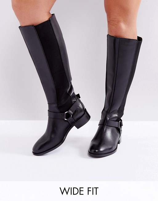 Кожаные сапоги для широкой стопы ASOS CURIOUS 6 uk, 39 eur