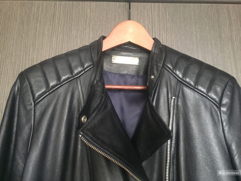 Кожаная куртка Massimo Dutti размер L