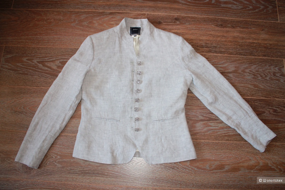 Льняной пиджак бренда PULLS, размер 44-46
