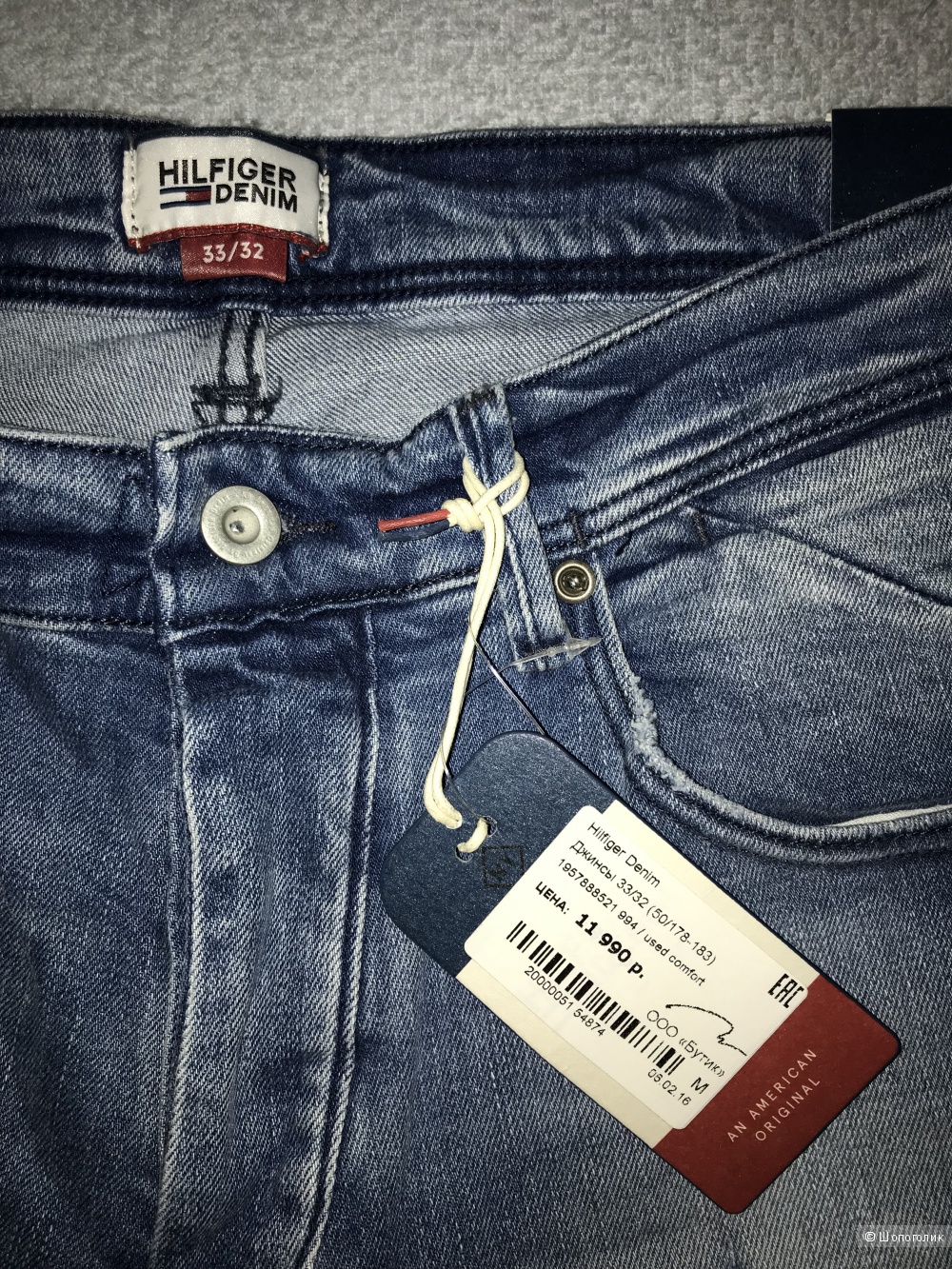 Мужские джинсы Tommy Hilfiger, размер W33 L 32