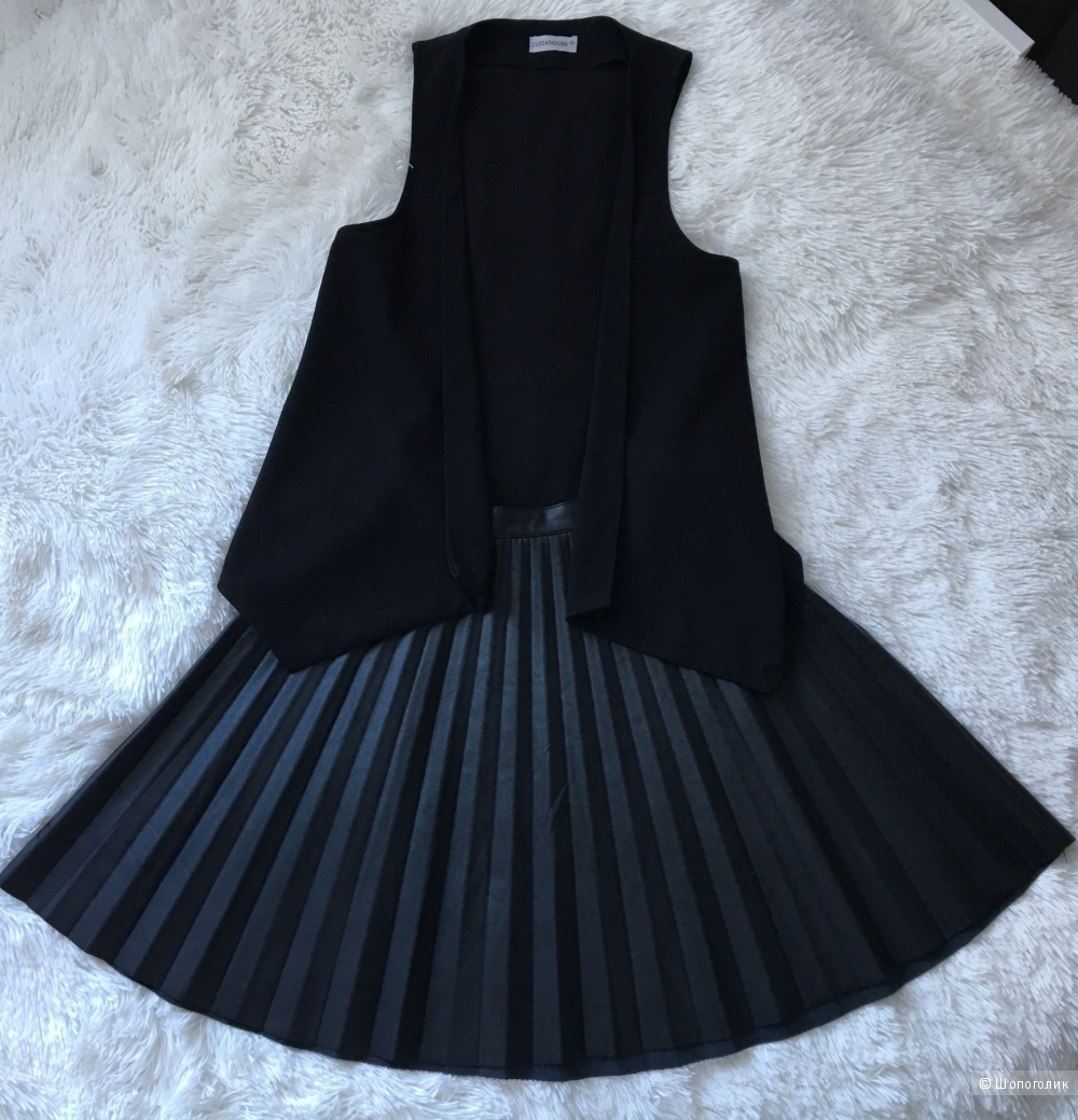 Комплект юбка Zara, размер S+Жилет Clockhouse, размер S