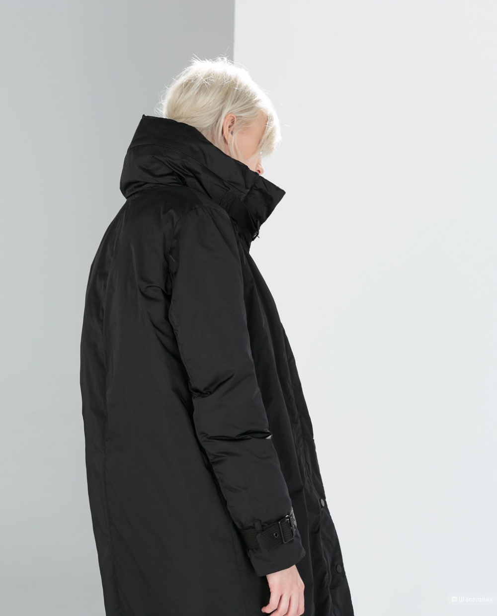 Пуховик пальто -кокон zara women размер S