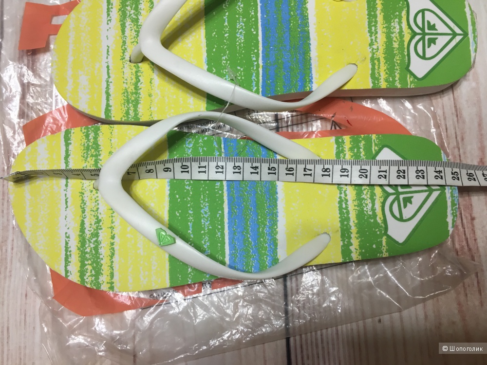 Пляжные шлепанцы Roxy, размер 8, по стельке 24,2 см.