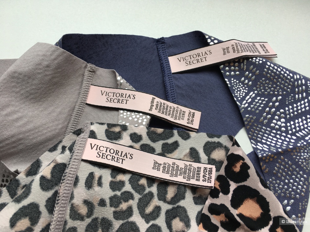 Бесшовные трусики - стринги Victoria's Secret, размер S (сет из 3 штук)