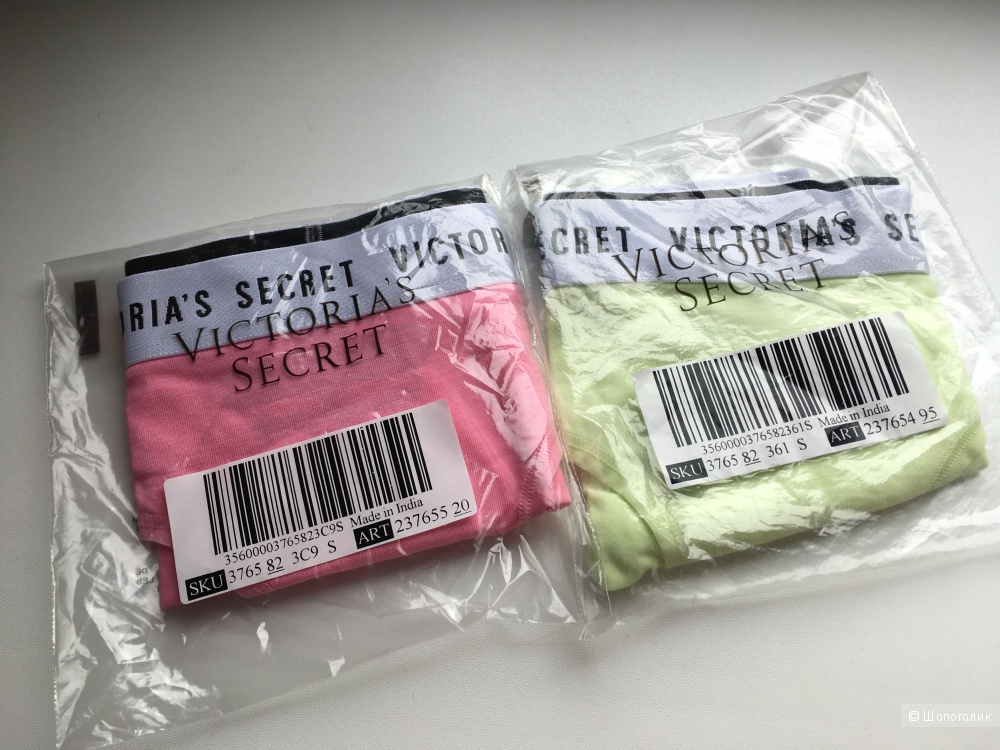 Хлопковые трусики - хипстеры Victoria's Secret, размер S (сет из 2 штук)