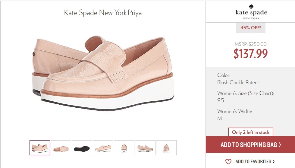 Лоферы Kate Spade New York 6.5