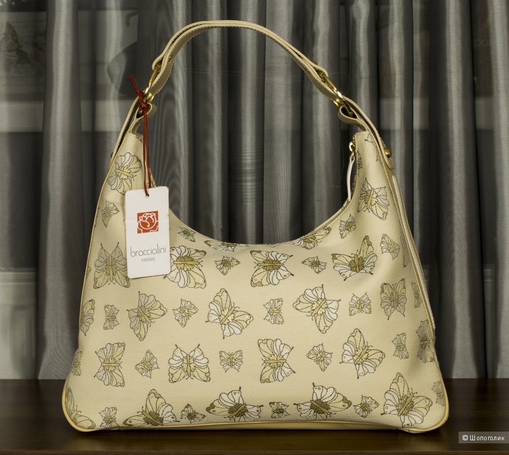 Braccialini butterfly jacquard - сумка-хобо женская, large.