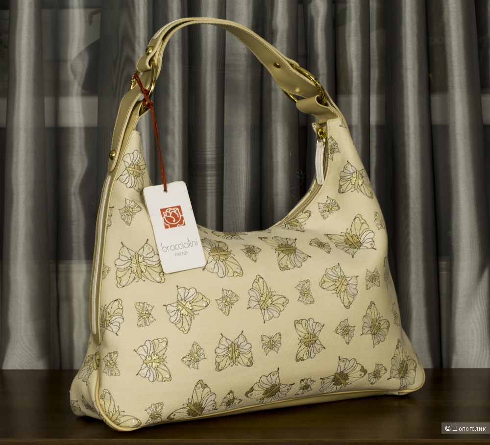Braccialini butterfly jacquard - сумка-хобо женская, large.
