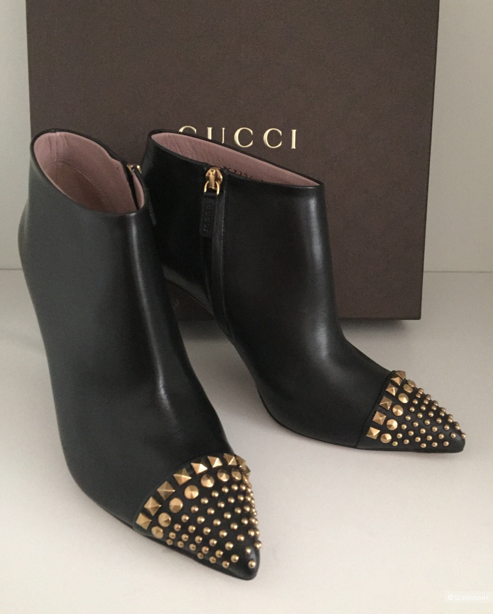 Gucci классические ботильоны на шпильке (размер 38it)