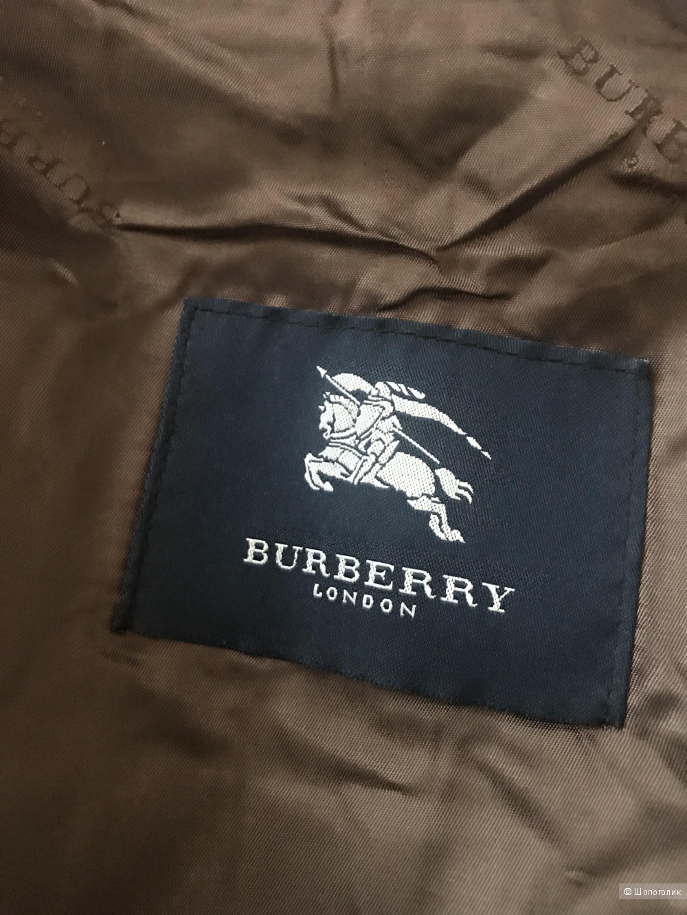 Кожаный пиджак Burberry, размер 48.
